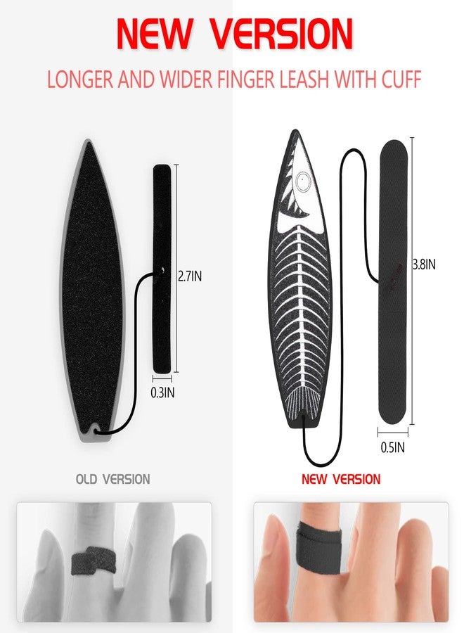 JUNIQUTE Finger Surfboard-Mini Surfboard for Kids and Surfers with Eye-catching Graphic Design and Receive Bag (3 PCS Black+White+Purple) - Image 3